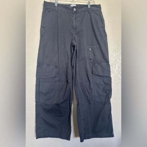Urban Outfitters BDG Gray High Rise Wide Leg baggy Retro  size 12 Y2K woman’s - Picture 1 of 10
